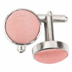 Peach Pink Plain Shantung Cufflinks Peach Pink Plain Shantung Cufflinks