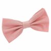 Peach Pink Plain Shantung Pre-Tied Bow Tie