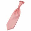 Peach Pink Plain Shantung Pre-Tied Wedding Cravat