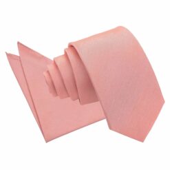 Beige Plain Shantung Slim Tie and Pocket Square Set Beige Plain Shantung Slim Tie and Pocket Square Set