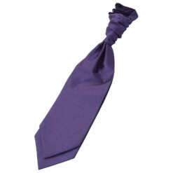 Cadbury Purple Plain Shantung Pre-Tied Wedding Cravat Cadbury Purple Plain Shantung Pre-Tied Wedding Cravat