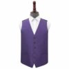 Cadbury Purple Plain Shantung Wedding Waistcoat