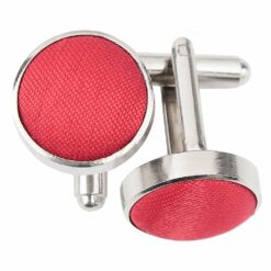 Red Plain Shantung Cufflinks Red Plain Shantung Cufflinks