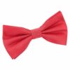 Red Plain Shantung Pre-Tied Bow Tie