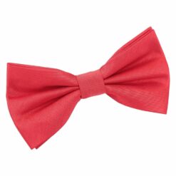 Red Plain Shantung Pre-Tied Bow Tie Red Plain Shantung Pre-Tied Bow Tie