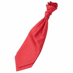 Red Plain Shantung Pre-Tied Wedding Cravat Red Plain Shantung Pre-Tied Wedding Cravat