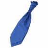 Royal Blue Plain Shantung Pre-Tied Wedding Cravat