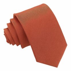 Rust Plain Shantung Slim Tie Rust Plain Shantung Slim Tie