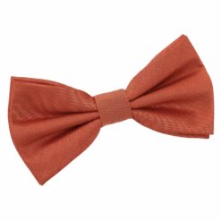 Rust Plain Shantung Pre-Tied Bow Tie