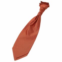 Rust Plain Shantung Pre-Tied Wedding Cravat Rust Plain Shantung Pre-Tied Wedding Cravat