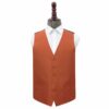 Rust Plain Shantung Wedding Waistcoat