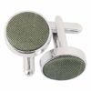 Sage Green Plain Shantung Cufflinks