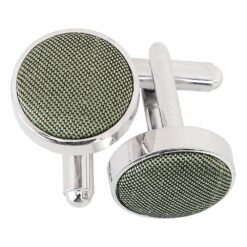 Sage Green Plain Shantung Cufflinks