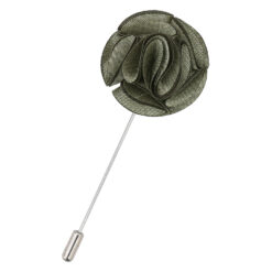 Sage Green Plain Shantung Lapel Pin