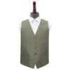 Sage Green Plain Shantung Wedding Waistcoat
