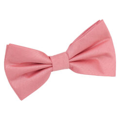 Salmon Pink Plain Shantung Pre-Tied Bow Tie Salmon Pink Plain Shantung Pre-Tied Bow Tie