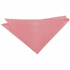 Salmon Pink Plain Shantung Pocket Square