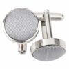 Silver Plain Shantung Cufflinks