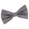 Steel Grey Plain Shantung Pre-Tied Bow Tie
