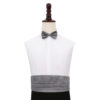 Steel Grey Plain Shantung Cummerbund