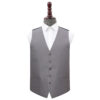 Steel Grey Plain Shantung Wedding Waistcoat