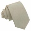 Taupe Plain Shantung Slim Tie