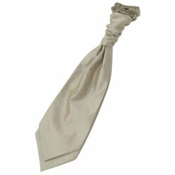 Taupe Plain Shantung Pre-Tied Wedding Cravat