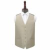 Taupe Plain Shantung Wedding Waistcoat