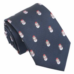 Navy Blue Snowman Tie Navy Blue Snowman Tie