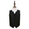 Black Solid Check Wedding Waistcoat for Boys