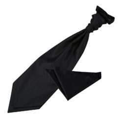 Black Solid Check Wedding Cravat and Pocket Square Set Black Solid Check Wedding Cravat and Pocket Square Set