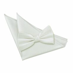 White Solid Check Bow Tie and Pocket Square Set White Solid Check Bow Tie and Pocket Square Set