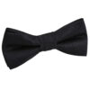 Black Solid Check Pre-Tied Bow Tie for Boys
