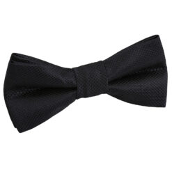 Black Solid Check Pre-Tied Bow Tie for Boys Black Solid Check Pre-Tied Bow Tie for Boys