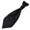 Black Solid Check Pre-Tied Wedding Cravat for Boys