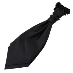 Black Solid Check Pre-Tied Wedding Cravat for Boys Black Solid Check Pre-Tied Wedding Cravat for Boys