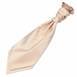 Champagne Solid Check Pre-Tied Wedding Cravat for Boys