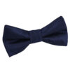 Navy Blue Solid Check Pre-Tied Bow Tie for Boys