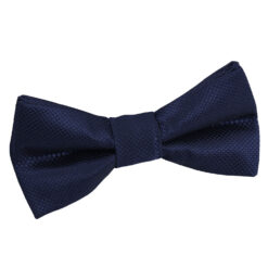 Navy Blue Solid Check Pre-Tied Bow Tie for Boys Navy Blue Solid Check Pre-Tied Bow Tie for Boys