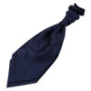 Navy Blue Solid Check Pre-Tied Wedding Cravat for Boys