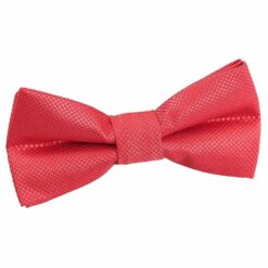 Red Solid Check Pre-Tied Bow Tie for Boys