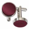 Burgundy Solid Check Cufflinks