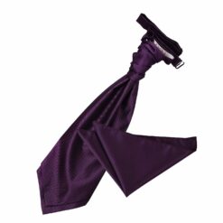 Cadbury Purple Solid Check Wedding Cravat and Pocket Square Set Cadbury Purple Solid Check Wedding Cravat and Pocket Square Set