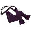 Cadbury Purple Solid Check Self-Tie Bow Tie and Pocket Square Set