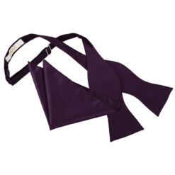 Cadbury Purple Solid Check Self-Tie Bow Tie and Pocket Square Set Cadbury Purple Solid Check Self-Tie Bow Tie and Pocket Square Set