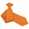 Celosia Orange Solid Check Clip On Slim Tie