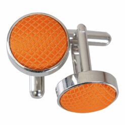 Celosia Orange Solid Check Cufflinks Celosia Orange Solid Check Cufflinks