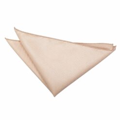 Champagne Solid Check  Pocket Square