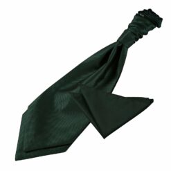 Dark Green Solid Check Wedding Cravat and Pocket Square Set Dark Green Solid Check Wedding Cravat and Pocket Square Set