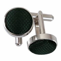 Dark Green Solid Check Cufflinks Dark Green Solid Check Cufflinks